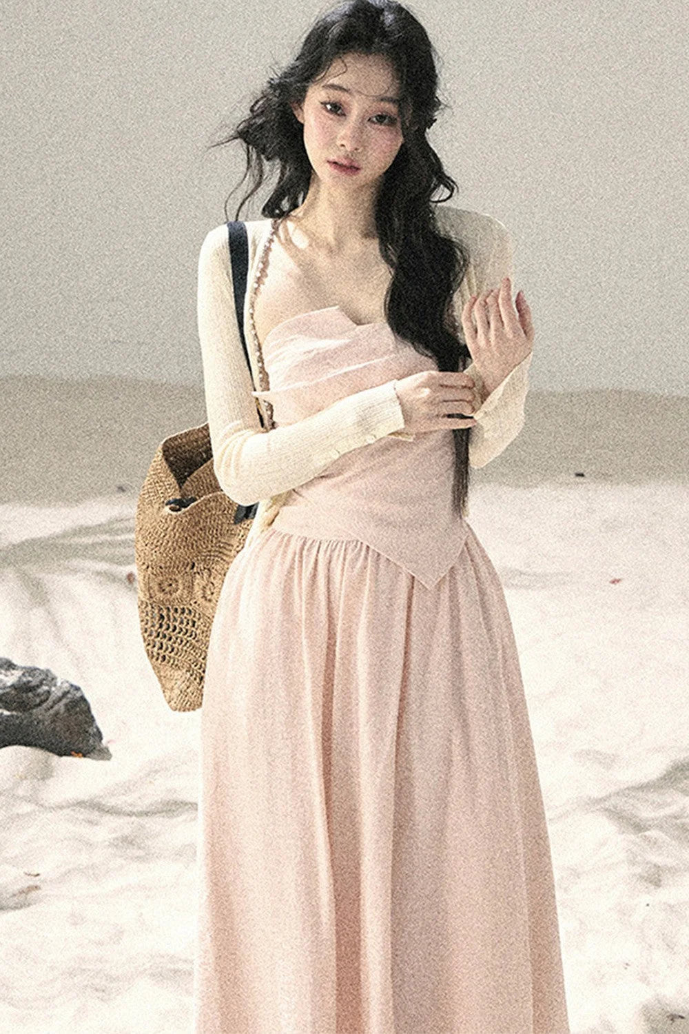 French Sun Protection Knit Cardigan Set-Up