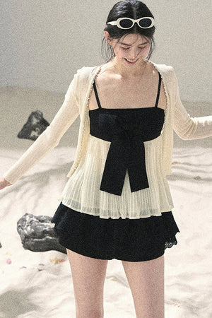 French Sun Protection Knit Cardigan Set-Up