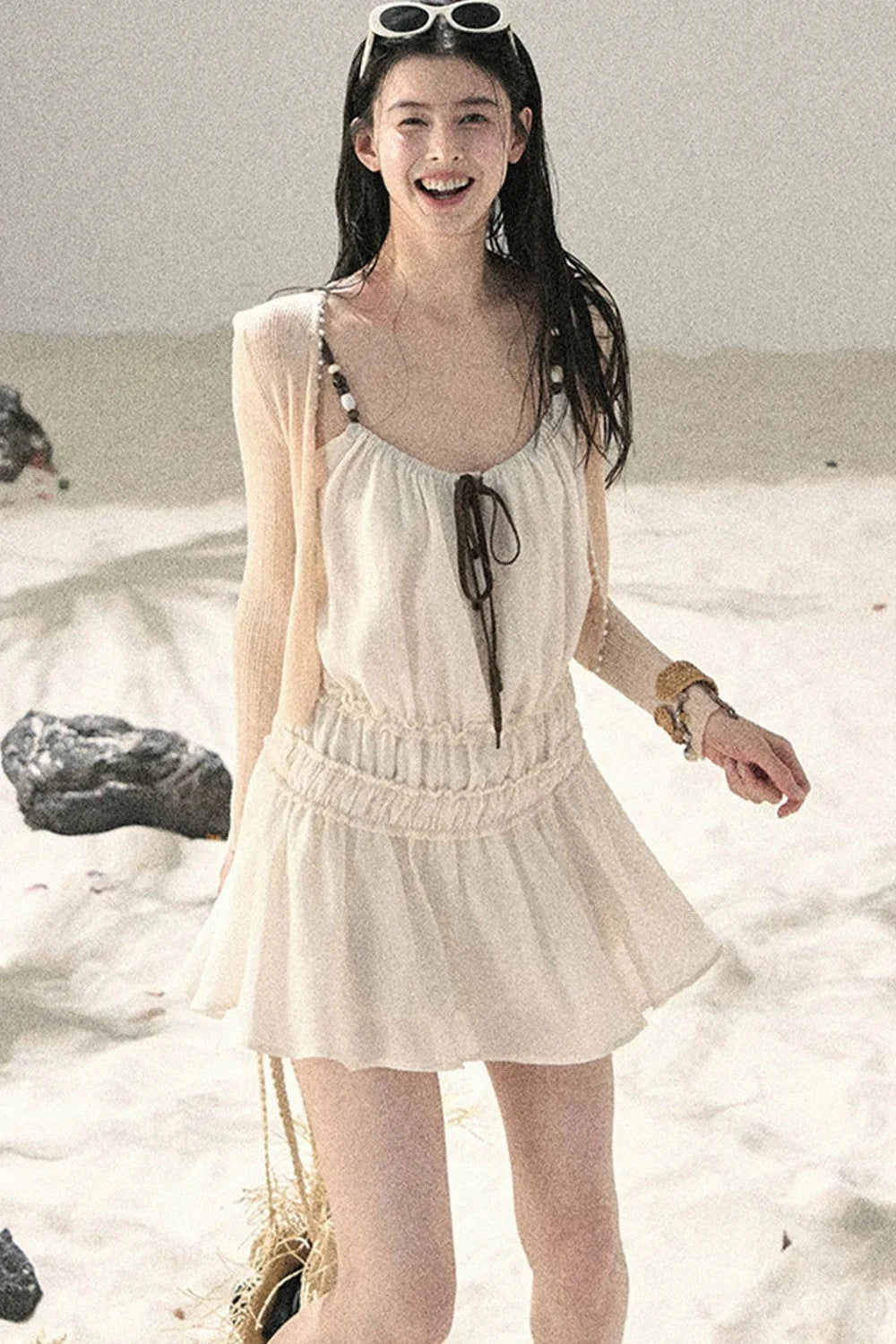 French Sun Protection Knit Cardigan Set-Up