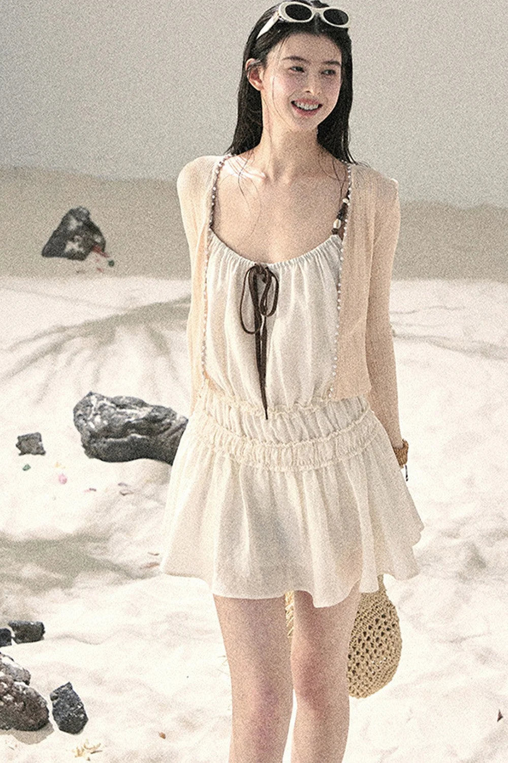 French Sun Protection Knit Cardigan Set-Up