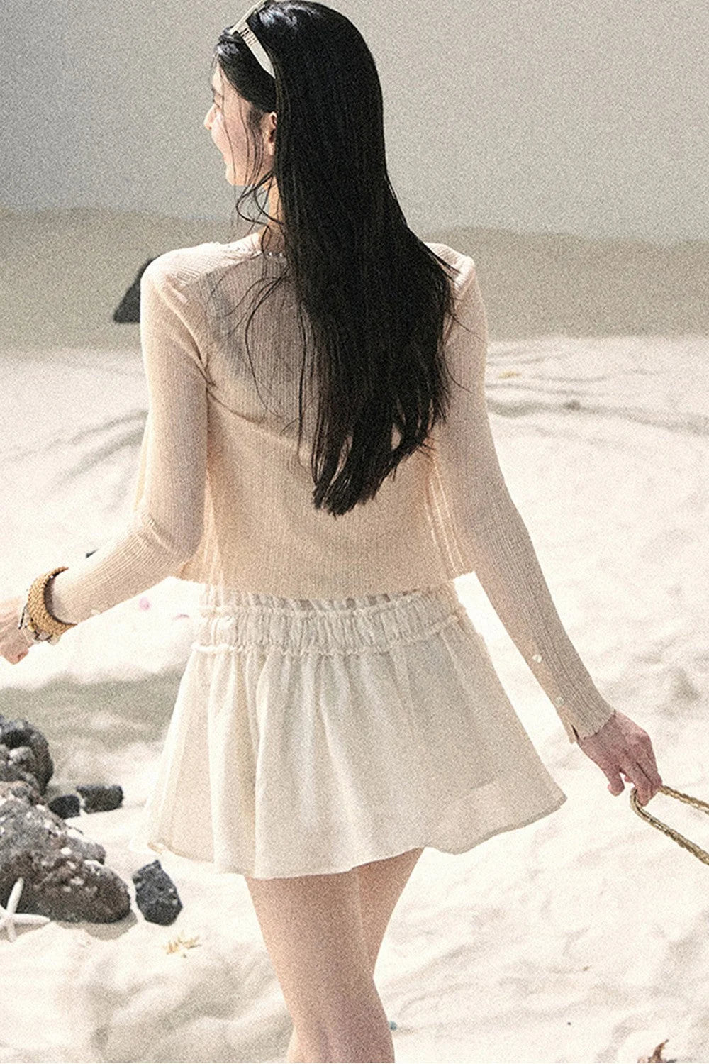 French Sun Protection Knit Cardigan Set-Up