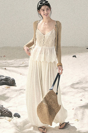 French Sun Protection Knit Cardigan Set-Up