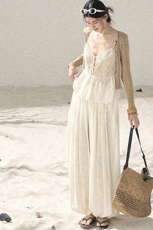 French Sun Protection Knit Cardigan Set-Up