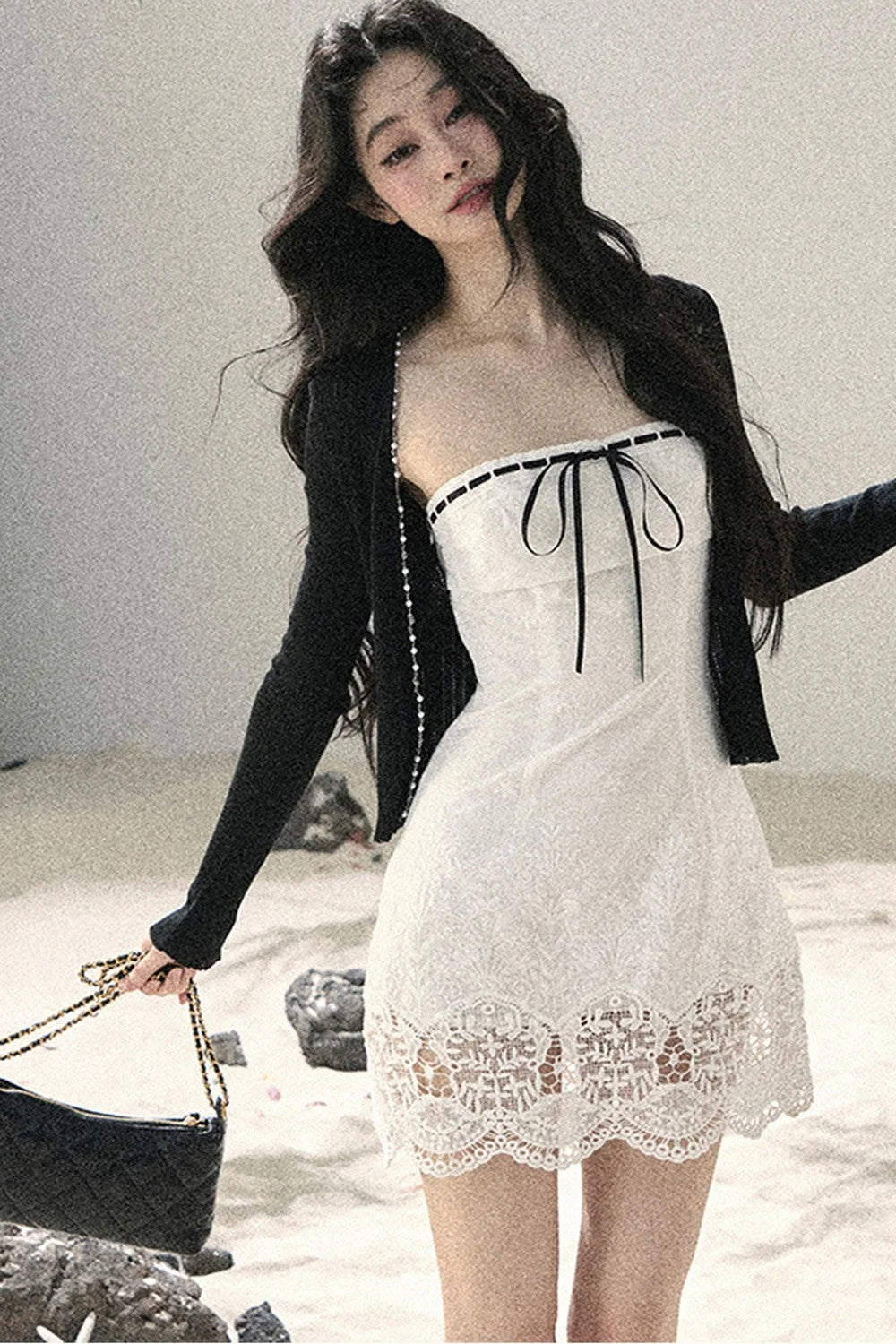 French Sun Protection Knit Cardigan Set-Up