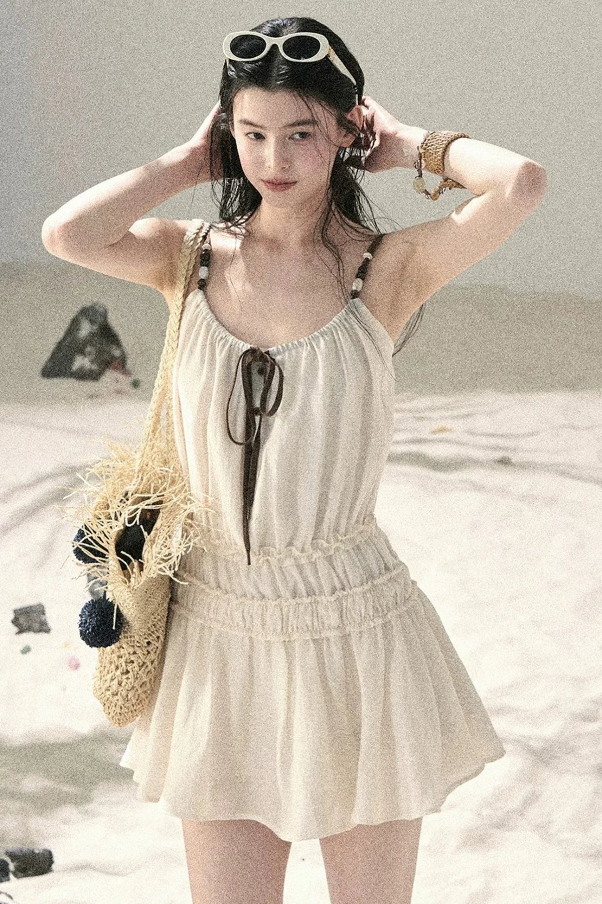 French Suspender Summer Dress