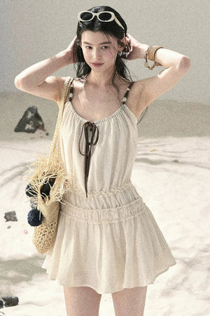 French Suspender Summer Dress