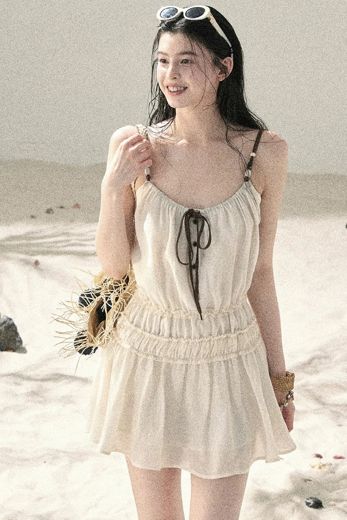 French Suspender Summer Dress