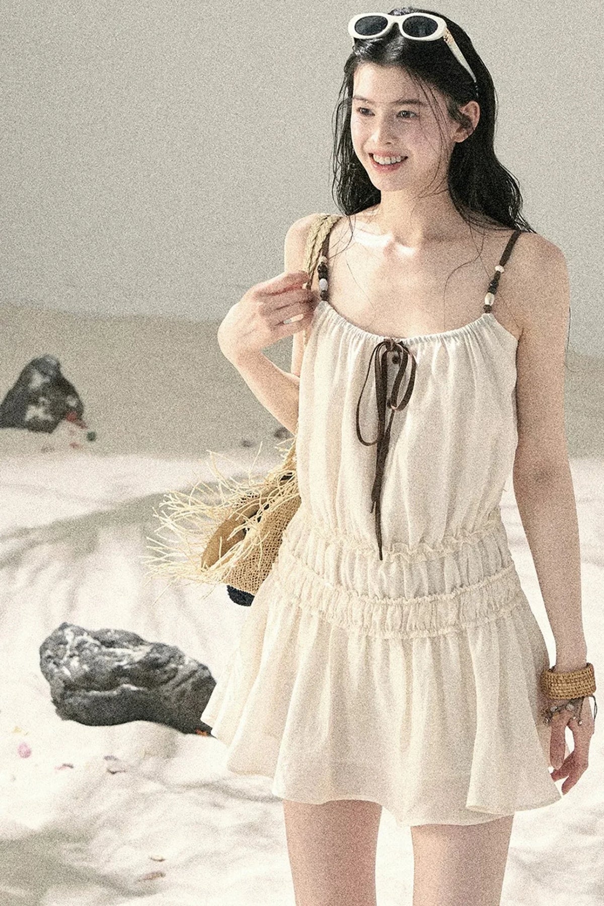 French Suspender Summer Dress