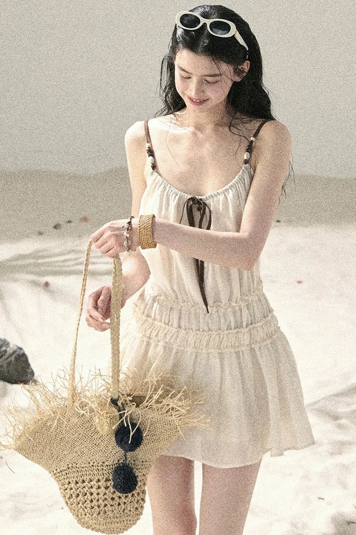 French Suspender Summer Dress