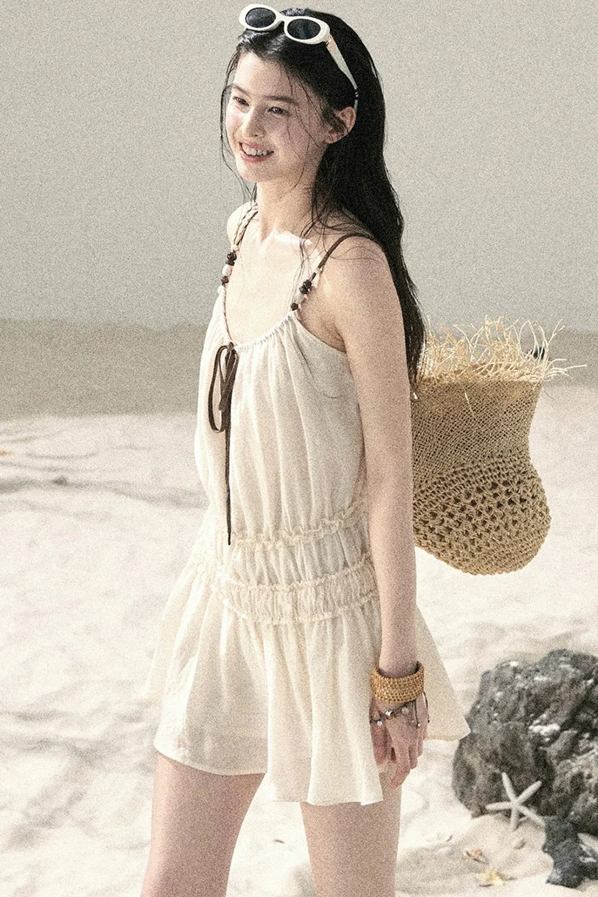 French Suspender Summer Dress