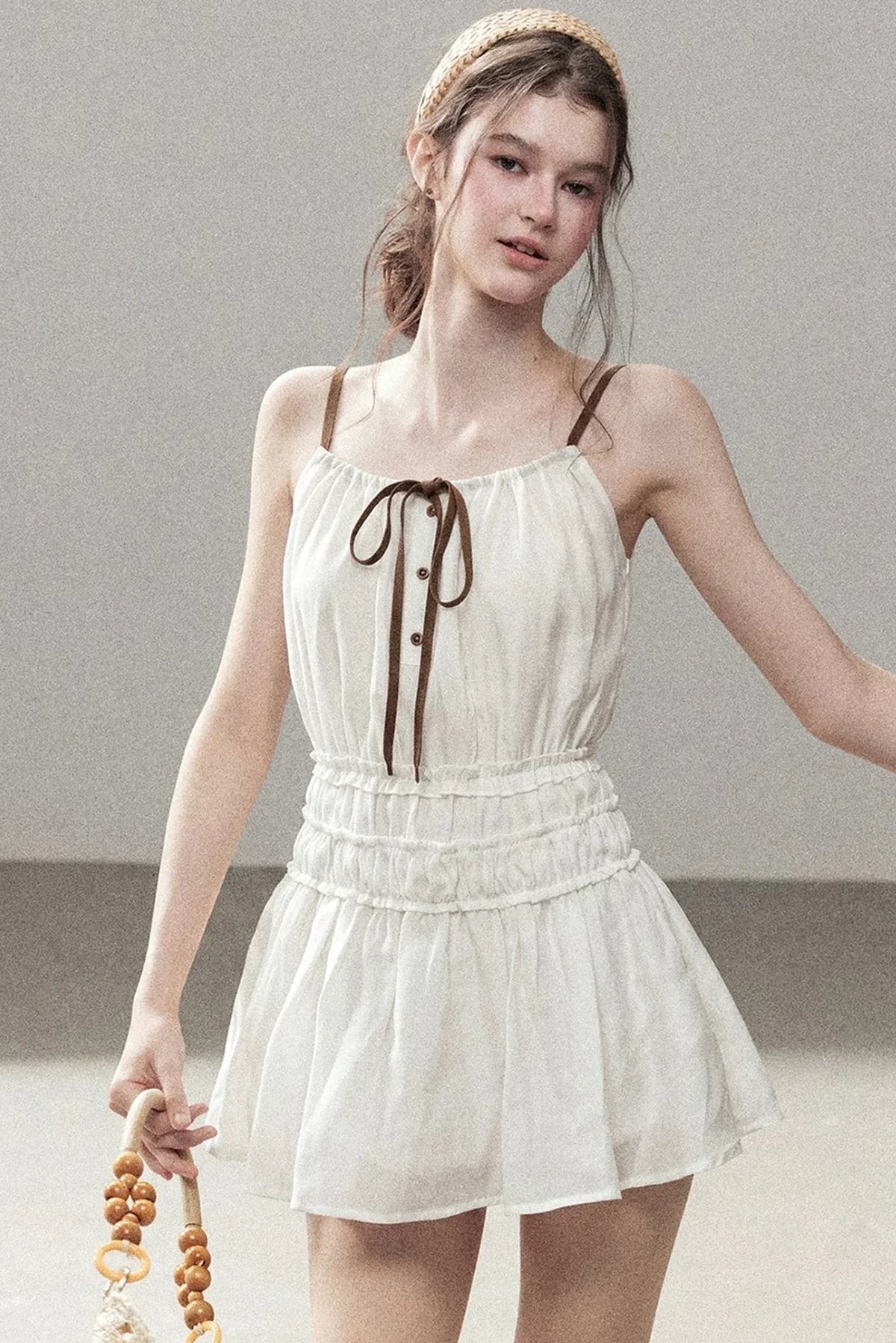 French Suspender Summer Dress