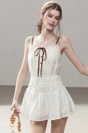 French Suspender Summer Dress
