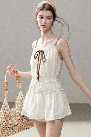 French Suspender Summer Dress