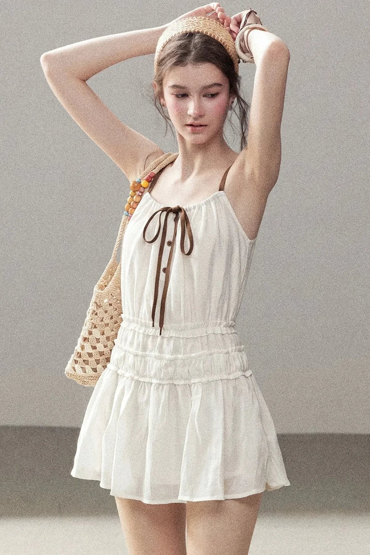 French Suspender Summer Dress