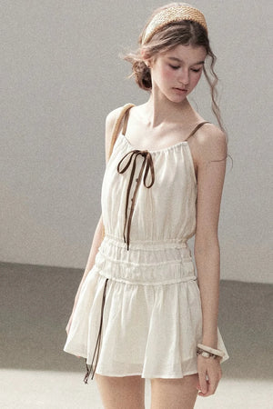 French Suspender Summer Dress