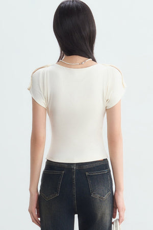French Swing Collar Single-Breasted Blouse
