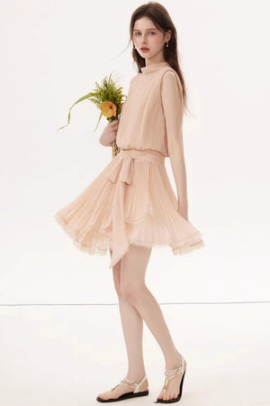 French Textured Bow Dress