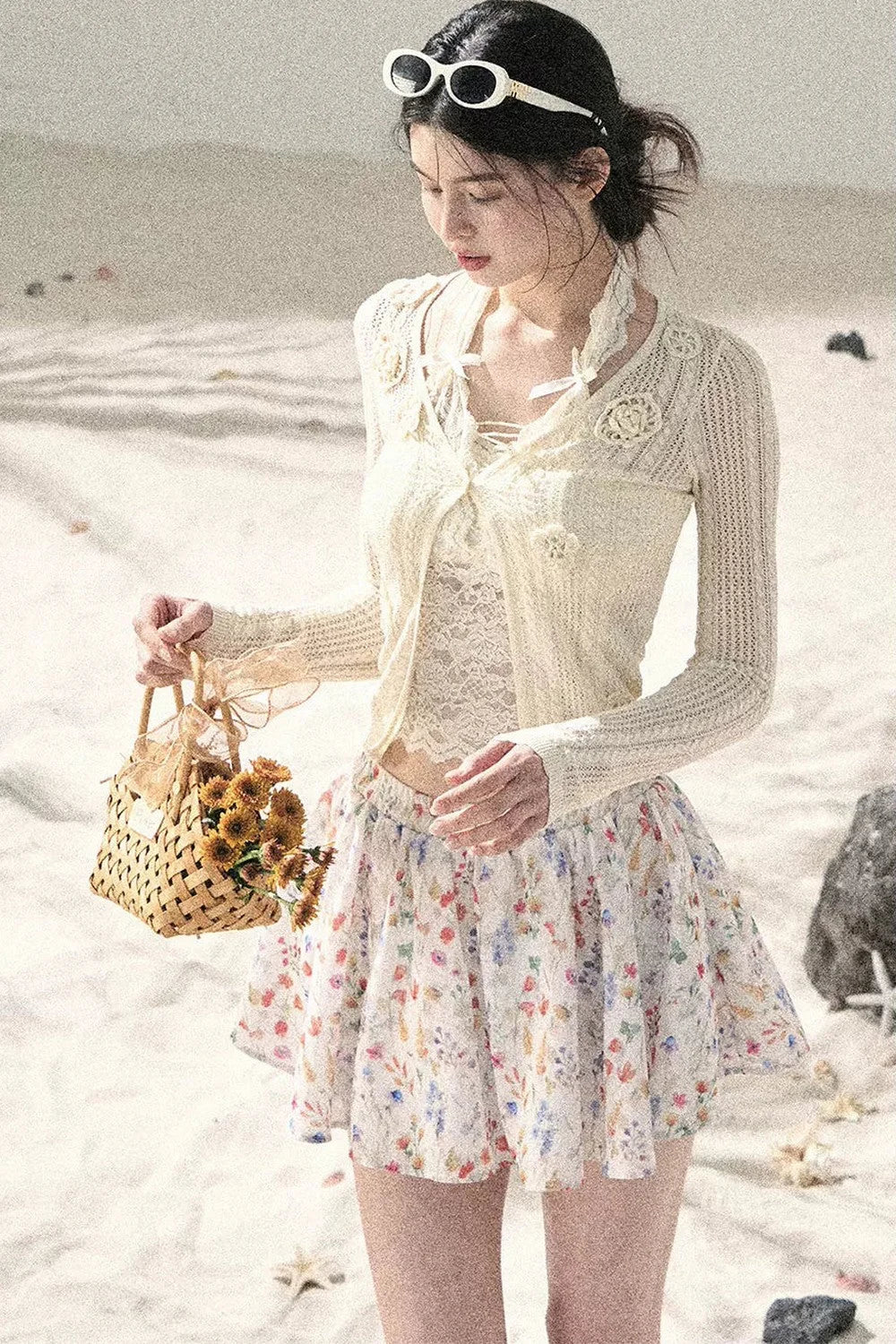 French Thin Sun Protection Cardigan Set-Up