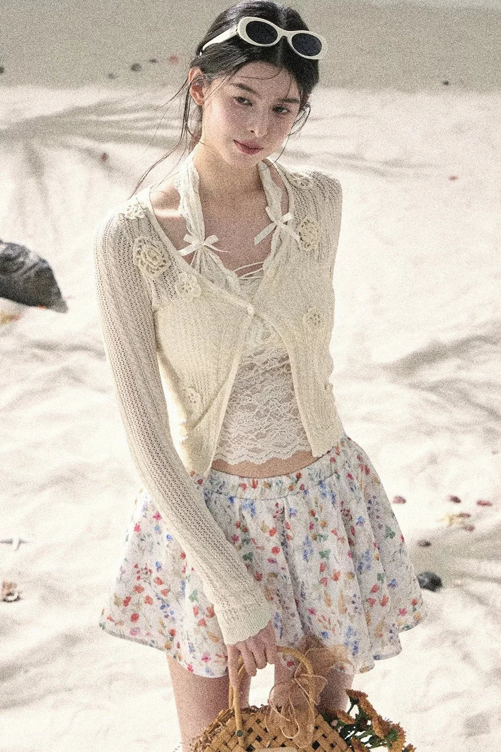 French Thin Sun Protection Cardigan Set-Up