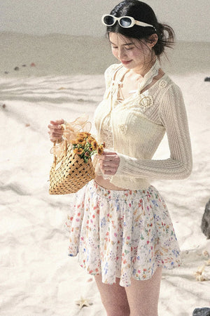 French Thin Sun Protection Cardigan Set-Up