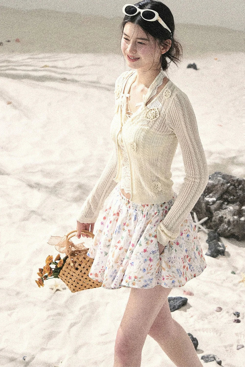 French Thin Sun Protection Cardigan Set-Up