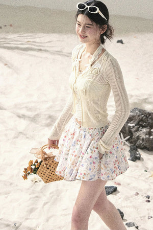 French Thin Sun Protection Cardigan Set-Up