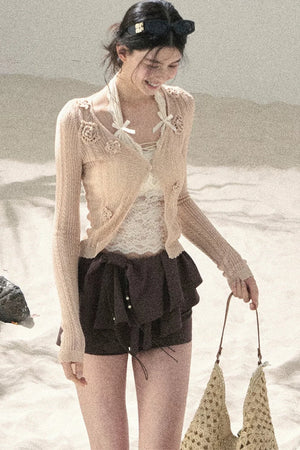 French Thin Sun Protection Cardigan Set-Up