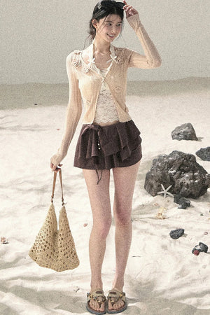 French Thin Sun Protection Cardigan Set-Up