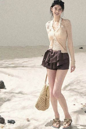 French Thin Sun Protection Cardigan Set-Up