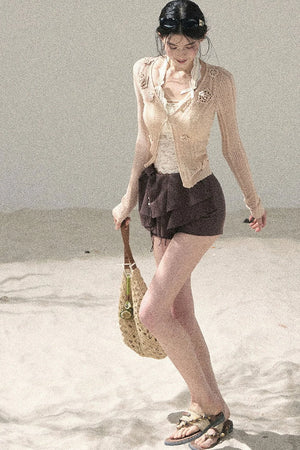 French Thin Sun Protection Cardigan Set-Up