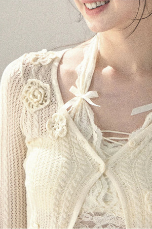 French Thin Sun Protection Cardigan Set-Up