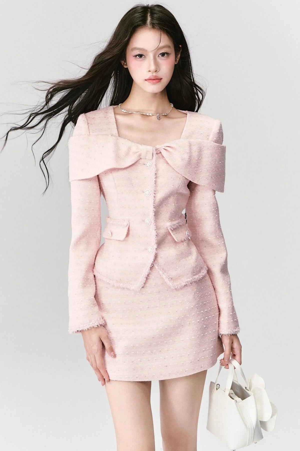 French Tweed Top With Skirt Set-Up