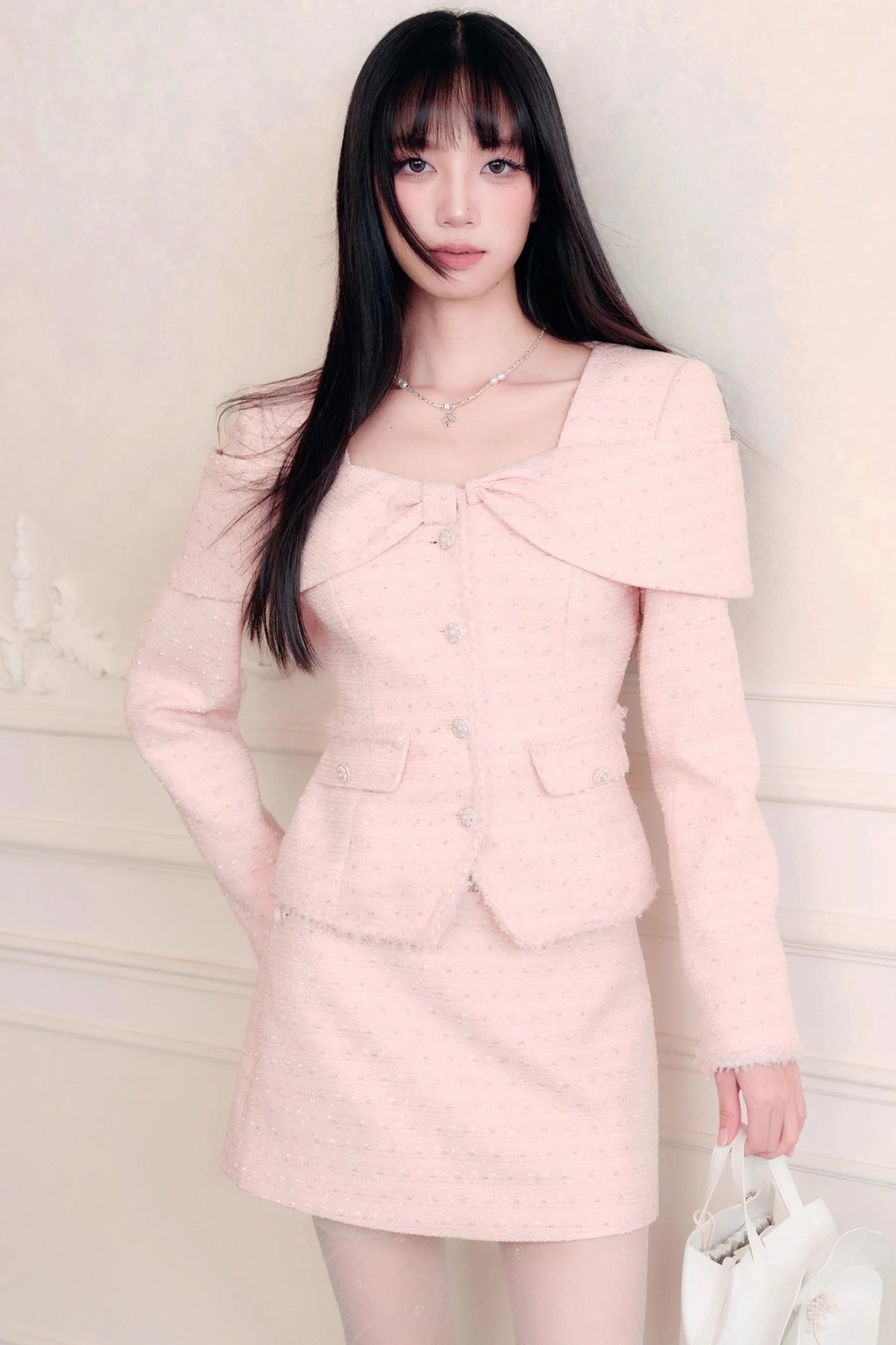 French Tweed Top With Skirt Set-Up