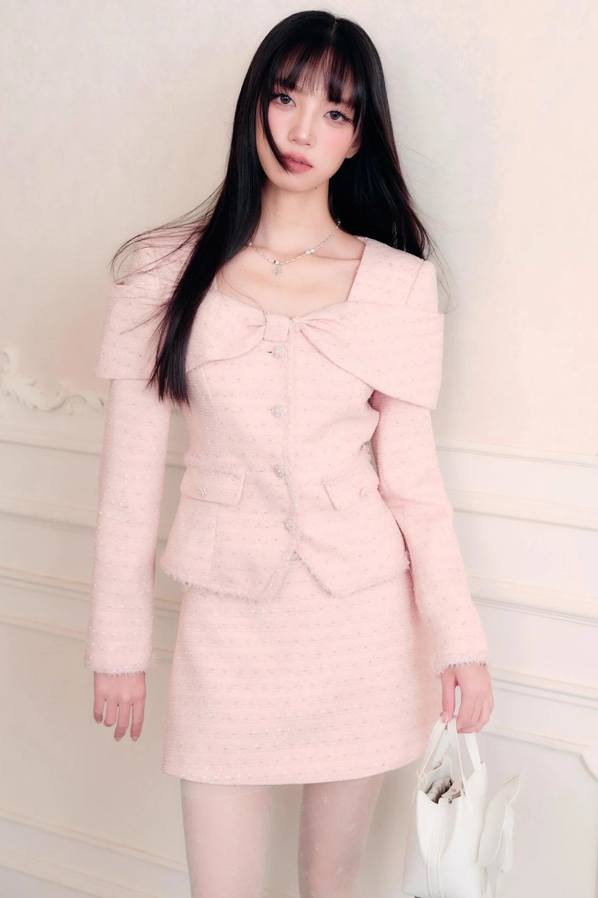 French Tweed Top With Skirt Set-Up