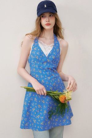 French V-Neck Dress With Inner Cami Set-Up