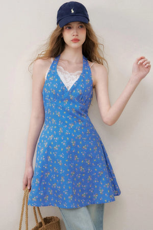 French V-Neck Dress With Inner Cami Set-Up