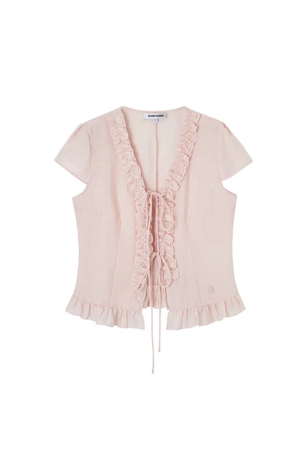 French V-Neck Lace Shirt