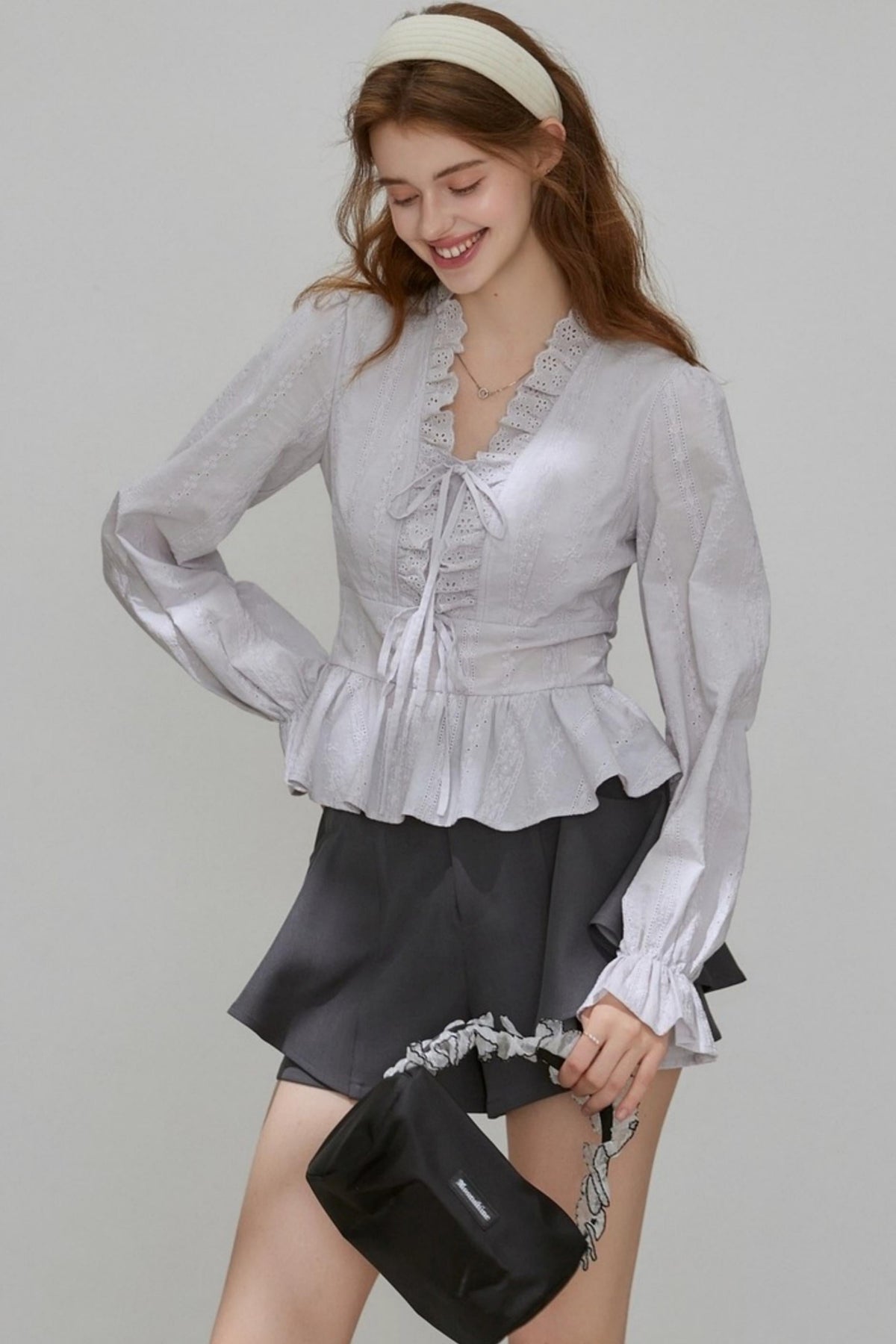 French V-Neck Top