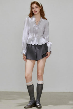 French V-Neck Top