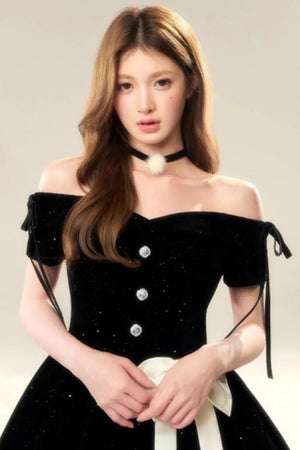 French Velvet Mini Dress Set-Up