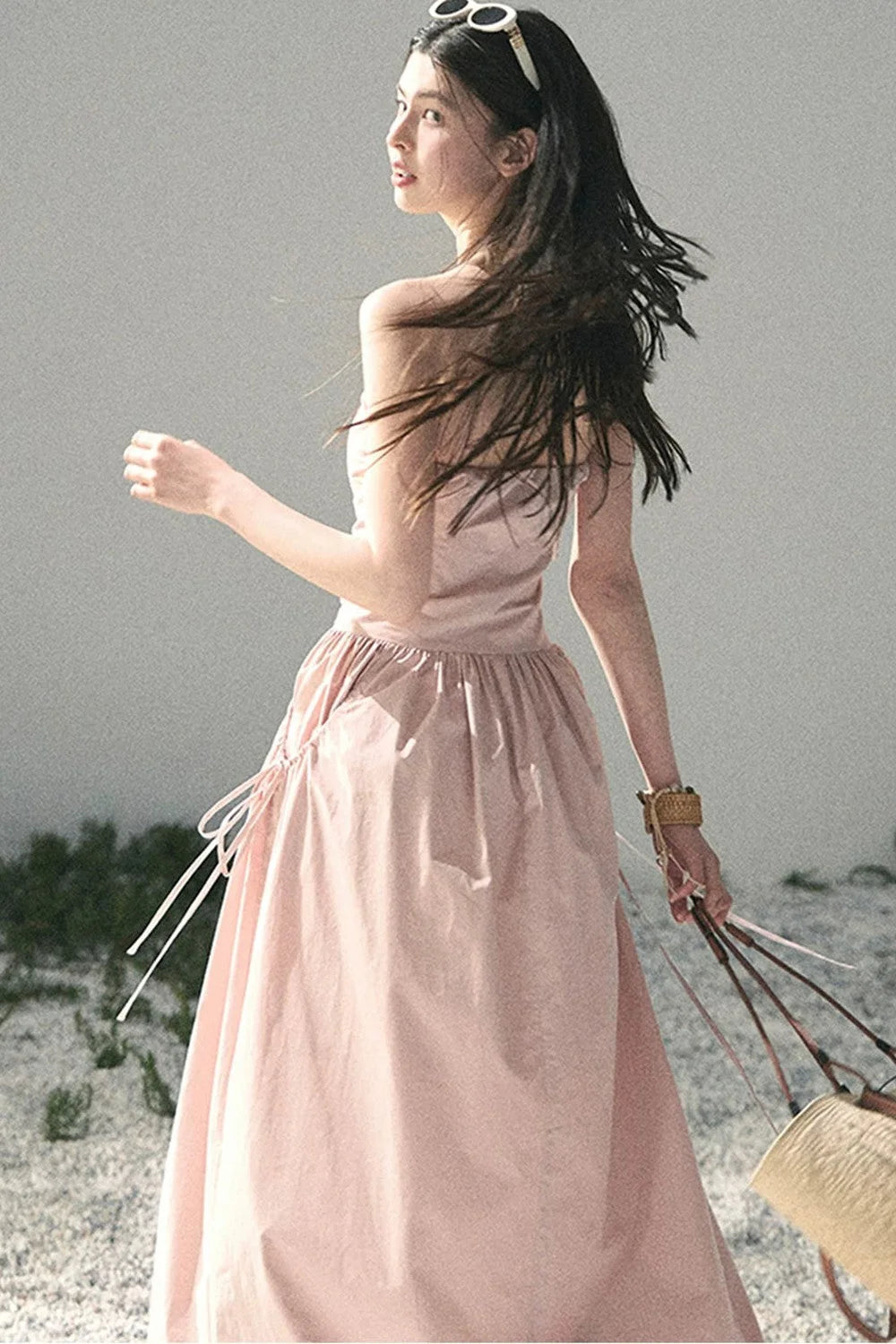 French Vibe Halter Dress