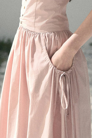 French Vibe Halter Dress