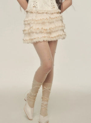 French Vintage Pleated Skirt