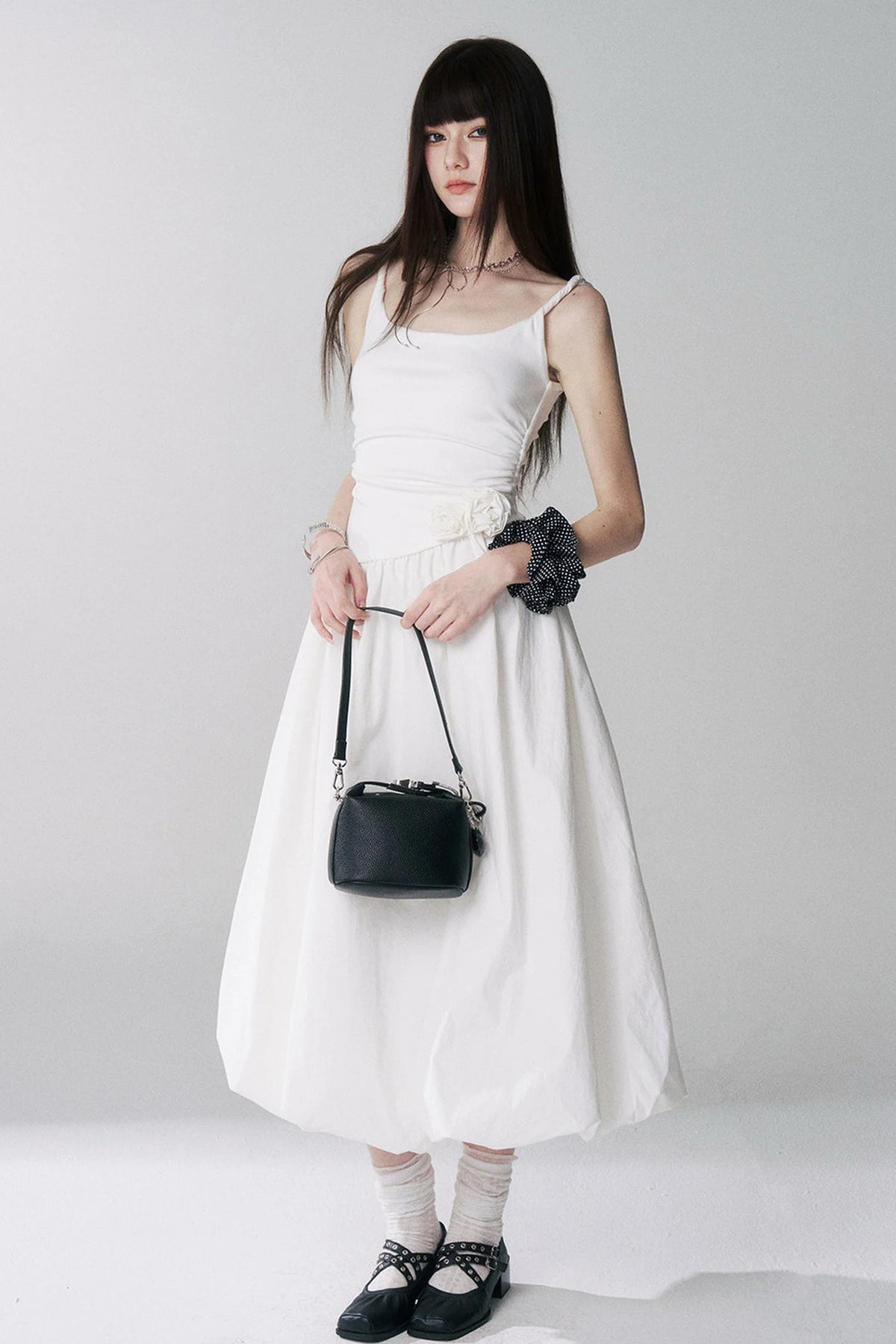 French White Flower Dress