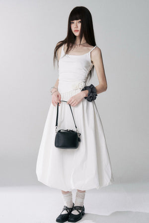 French White Flower Dress