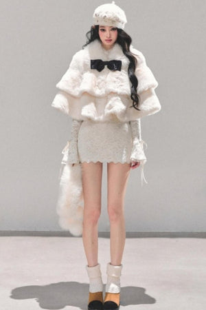 French Winter Cape Coat