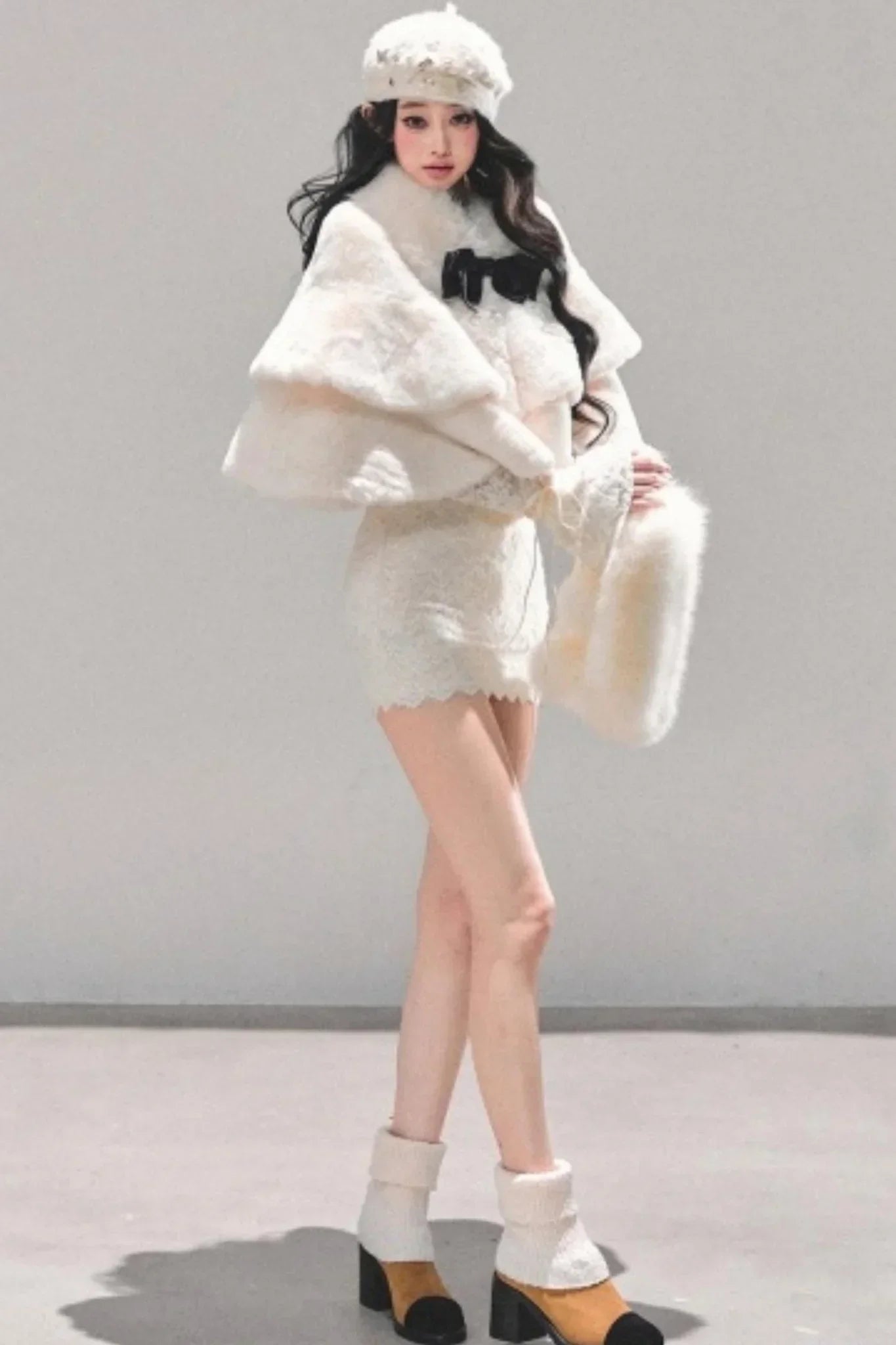 French Winter Cape Coat