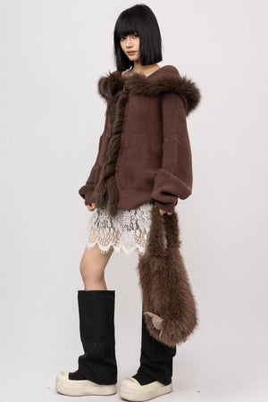 Fringe Knit Sweater Jacket