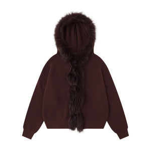 Fringe Knit Sweater Jacket
