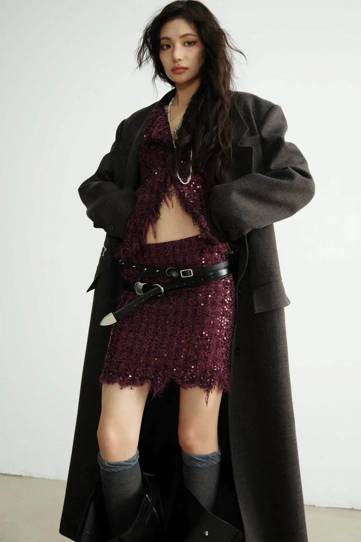 Fringe Small Fragrance Short Skirt Set-Up